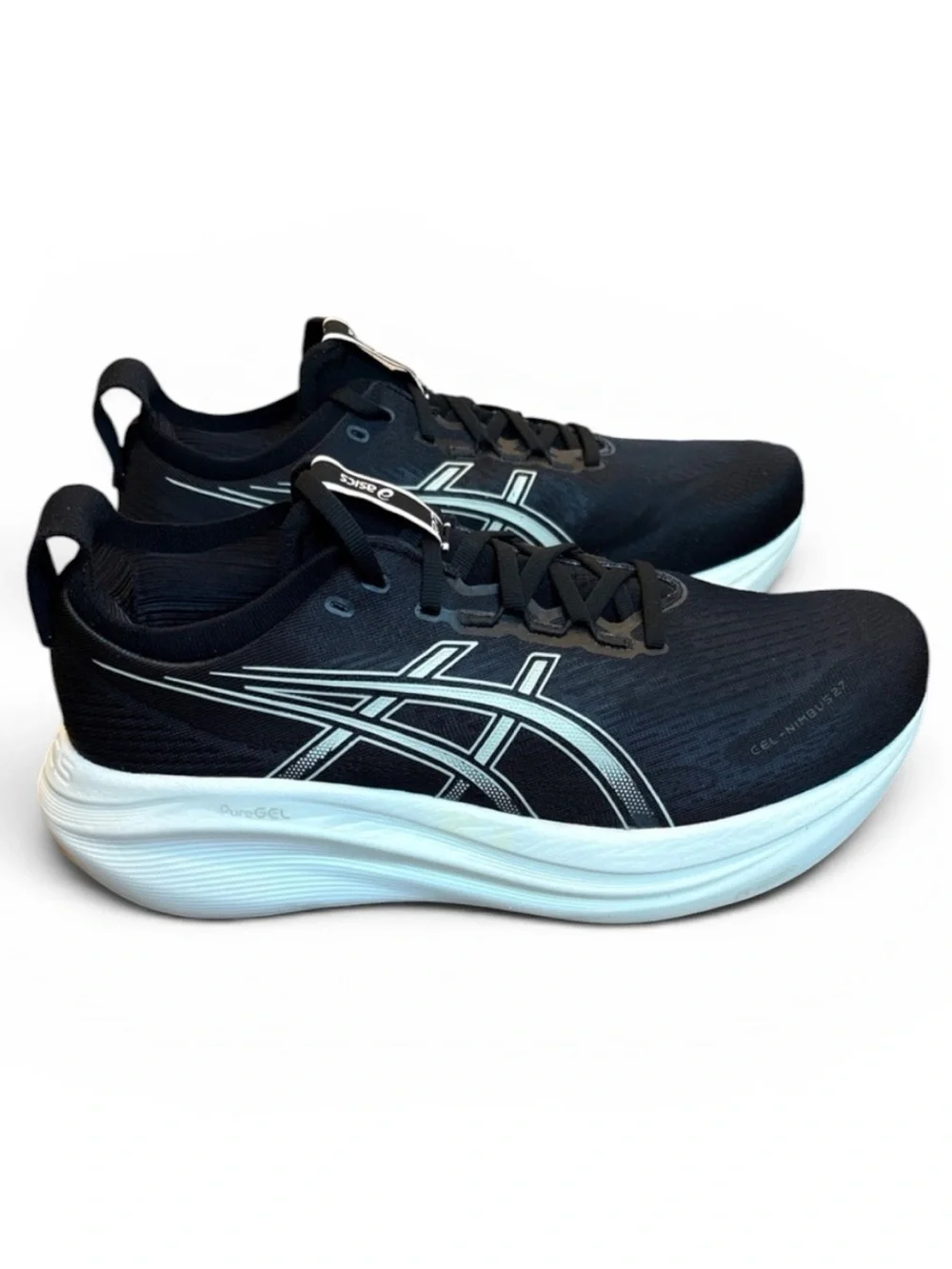 ASICS Gel-Nimbus 27 Running Shoes Men's 10.5W WIDE Black Athletic
